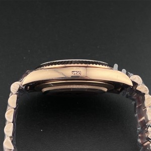 GMF A2836 Tungsten DayDate 40MM RG Brown Dial Diamond Marker RG President Bracelet - Image 8