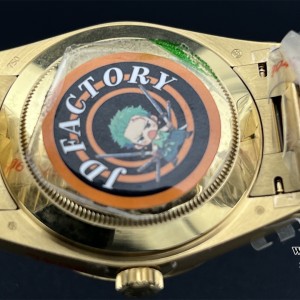 GMF A2836 Tungsten DayDate 40MM YG Black Dial Diamond Marker YG President Bracelet - Image 5