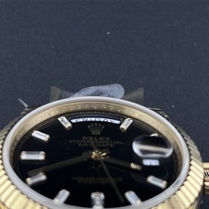 GMF A2836 Tungsten DayDate 40MM YG Black Dial Diamond Marker YG President Bracelet - Image 6