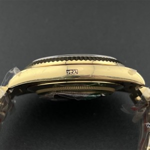 GMF A2836 Tungsten DayDate 40MM YG Black Dial Diamond Marker YG President Bracelet - Image 8