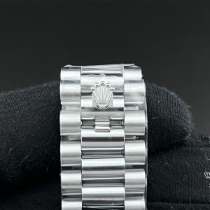 GMF A2836 Tungsten DayDate 40MM Ice Blue Dial Diamond Marker President Bracelet - Image 3