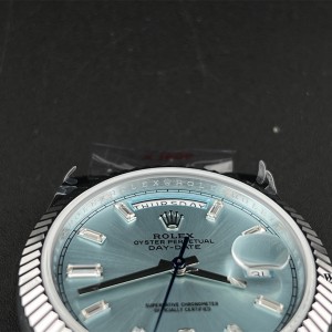 GMF A2836 Tungsten DayDate 40MM Ice Blue Dial Diamond Marker President Bracelet - Image 7