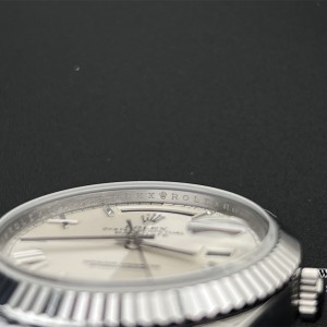 GMF A2836 DayDate 40MM White Dial Roma Marker President Bracelet - Image 6