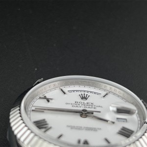 GMF A3255 DayDate 40MM White Dial Roma Marker President Bracelet - Image 6