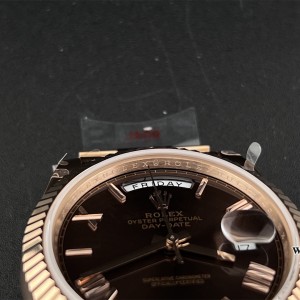 GMF A3255 DayDate 40MM RG Brown Dial Roma Marker RG President Bracelet - Image 6