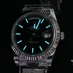 QF Gain Weight V6 A2836 DayDate 40MM Black Dial President Bracelet - Image 6