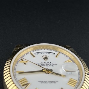 QF Gain Weight V6 A2836 DayDate 40MM RG White Dial Roma Marker President Bracelet - Image 6