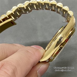 QF Gain Weight V6 A2836 DayDate 40MM Black Dial Diamond Marker President Bracelet - Image 3