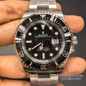 VSF VS3235 Sea Dweller 43mm Single Red Black Dial SS Bracelet - Image 2