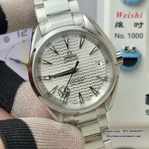 VSF A8500 Seamaster 41mm AQUA TERRA 150M White Wave Dial SS Bracelet - Image 2