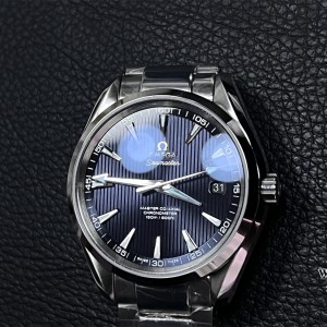 VSF A8500 Seamaster 41mm AQUA TERRA 150M Blue Textured Dial SS Bracelet - Image 5