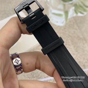 VSF VS8806 Seamaster Diver 300M 43.5mm Ceramic All Black Dial Black Rubber Strap - Image 4