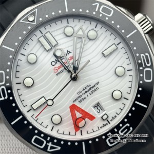 VSF A8800 Seamaster Diver 300M 42mm Ceramic White Dial Black Rubber Strap VSF A8800 42mm  Black Rubber Strap VSF - Image 7
