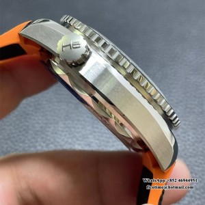 VSF A8900 Planet Ocean 600M 43.5mm 1/4 Orange Black Dial Black Rubber Strap VSF A8900 43.5mm  Black Rubber Strap VSF - Image 7