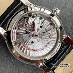 VSF A8500 De Ville Hour Vision 41mm White/Silver Dial Black Rubber Strap VSF A8500 41mm  Black Rubber Strap - Image 8