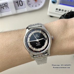 VSF A8500 De Ville Hour Vision 41mm Black/Silver Dial SS Bracelet VSF A8500 41mm  SS Bracelet - Image 3