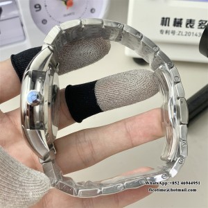 VSF A8500 De Ville Hour Vision 41mm Black/Silver Dial SS Bracelet VSF A8500 41mm  SS Bracelet - Image 6