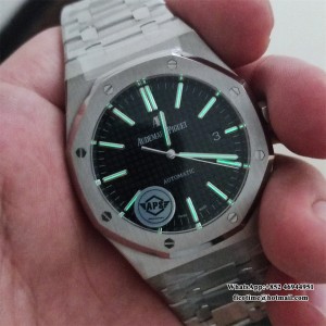 APSF A3120 AP Royal Oak 41mm 15400 Black Dial SS Bracelet - Image 5