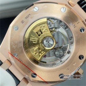 APSF A3120 AP Royal Oak 41mm 15400 RG Black Dial Black Leather Strap - Image 8