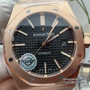 APSF A3120 AP Royal Oak 41mm 15400 RG Black Dial RG Bracelet - Image 6