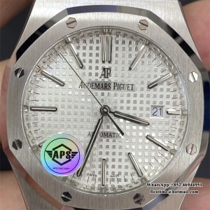 APSF A3120 AP Royal Oak 41mm 15400 White Dial White Rubber Strap - Image 7