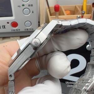 APSF A3120 AP Royal Oak 41mm 15400 Frosted Gold Blue Dial SS Bracelet - Image 5