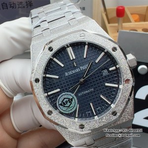 APSF A3120 AP Royal Oak 41mm 15400 Frosted Gold Blue Dial SS Bracelet - Image 6