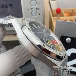 APSF A3120 AP Royal Oak 41mm 15400 Frosted Gold Blue Dial SS Bracelet - Image 8