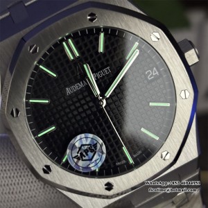 APSF A4302 AP Royal Oak 41mm 15500 Black Dial SS Bracelet - Image 6