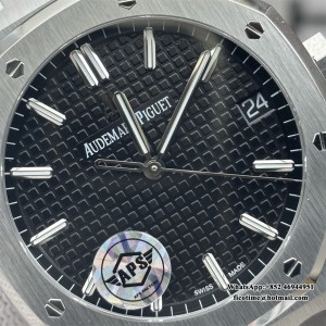 APSF A4302 AP Royal Oak 41mm 15500 Black Dial SS Bracelet - Image 7