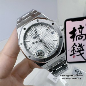 APSF A4302 AP Royal Oak 41mm 15500 White Dial SS Bracelet - Image 5