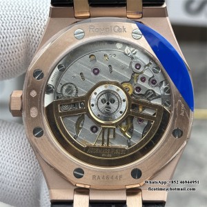 APSF A4302 AP Royal Oak 41mm 15500 RG Black Dial Black Leather Strap - Image 5