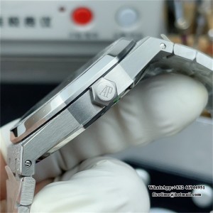 APSF A4302 AP Royal Oak 41mm 15500 Frosted Gold Grey Dial SS Bracelet - Image 9