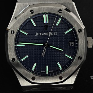 ZF A4302 AP Royal Oak 41mm 15500 Blue Dial SS Bracelet - Image 7