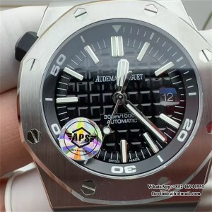 APSF SA3120 AP Royal Oak Offshore 42mm 15703 Black Dial Black Rubber Strap - Image 4