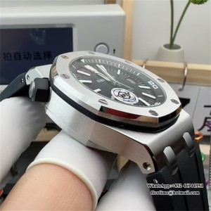 APSF SA3120 AP Royal Oak Offshore 42mm 15710 Black Dial Black Rubber Strap - Image 5