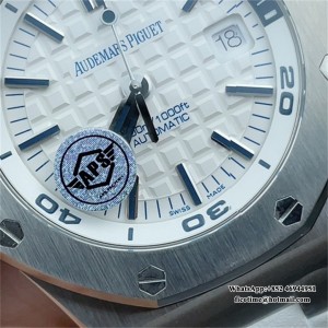 APSF SA3120 AP Royal Oak Offshore 42mm 15710 White Dial White Rubber Strap - Image 8