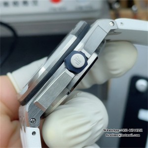 APSF SA3120 AP Royal Oak Offshore 42mm 15710 White Dial White Rubber Strap - Image 9