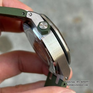 APSF SA3120 AP Royal Oak Offshore 42mm 15710 Green Dial Green Rubber Strap - Image 2