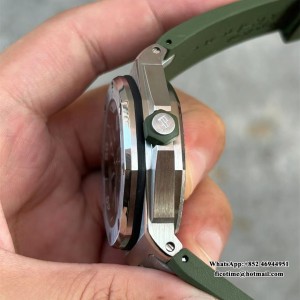 APSF SA3120 AP Royal Oak Offshore 42mm 15710 Green Dial Green Rubber Strap - Image 3