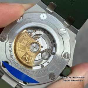 APSF SA3120 AP Royal Oak Offshore 42mm 15710 Green Dial Green Rubber Strap - Image 6