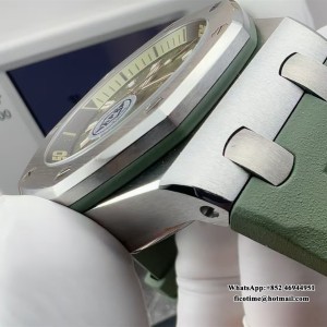 APSF SA4308 AP Royal Oak Offshore 42mm 15720 Green Dial Green Rubber Strap - Image 5