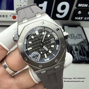 APSF SA4308 AP Royal Oak Offshore 42mm 15720 Grey Dial Grey Rubber Strap - Image 6