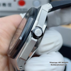 APSF SA4308 AP Royal Oak Offshore 42mm 15720 Black Dial Black Rubber Strap - Image 9