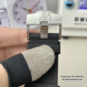 APSF SA3120 AP Royal Oak Offshore 42mm 15707 Ceramic Bezel Black Dial Black Rubber Strap - Image 2