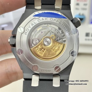 APSF SA3120 AP Royal Oak Offshore 42mm 15707 Ceramic Bezel Black Dial Black Rubber Strap - Image 4