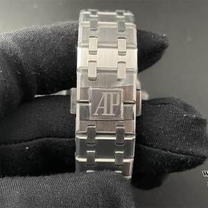 ZF Swiss Quartz AP Royal Oak 33mm 67651 Diamond Bezel White Dial SS Bracelet - Image 5