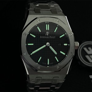 ZF Swiss Quartz AP Royal Oak 33mm 67651 Black Dial SS Bracelet - Image 4