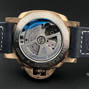 VSF P9000 PAM1074 42mm Submersible Bronze Blue Dial Blue Leather Strap - Image 4