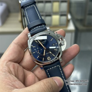 VSF P9001 PAM688 42mm LUMINOR 1950 GMT Blue Dial Blue Leather Strap - Image 3